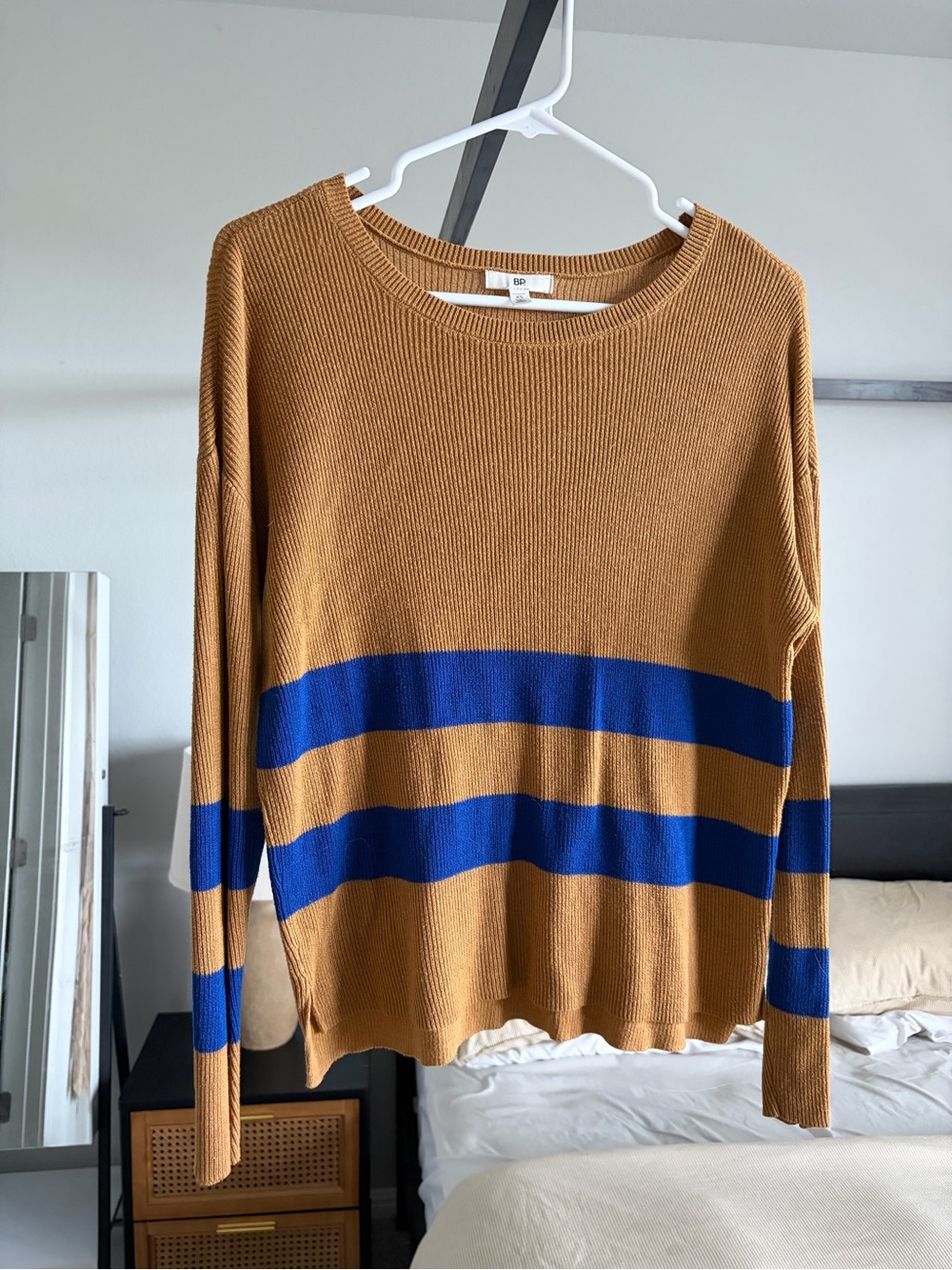 BP Striped Crewneck Sweater
